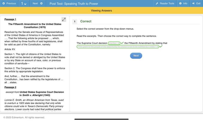 Excerpt from bloomability answer key