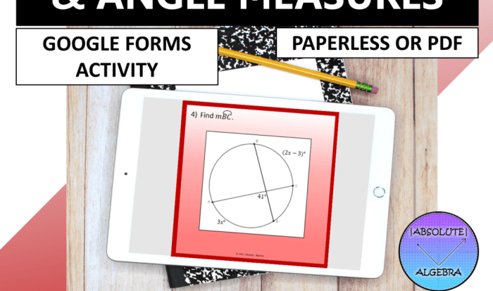 Secants tangents and angles quiz