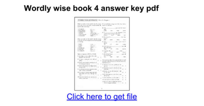 Wordly wise book 8 lesson 4 answer key