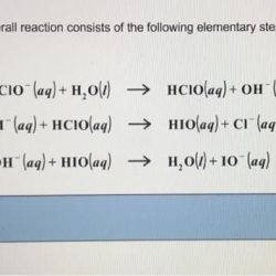 What overall reaction consists of the following three elementary steps