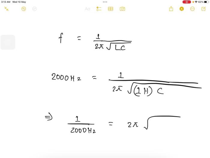 An lc circuit oscillates at a frequency of 2000 hz