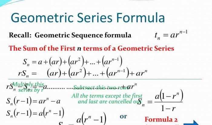 Geometric sum series find