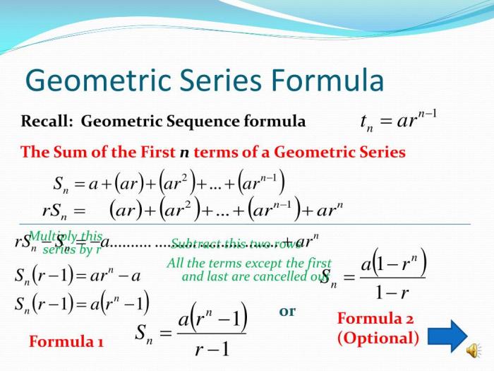 Geometric sum series find