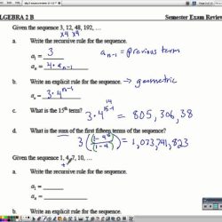 Algebra 2 semester 2 final exam answer key